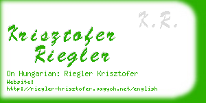 krisztofer riegler business card